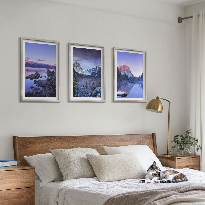 Set di quadri incorniciati Paesaggi montani, tramonto, acqua