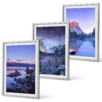 Set di quadri incorniciati Paesaggi montani, tramonto, acqua