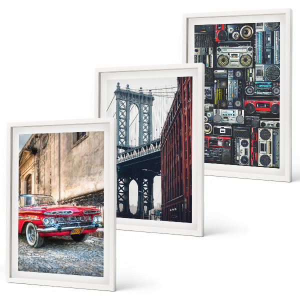 Composizione di quadri Vecchio ponte automobilistico di Brooklyn, audio retrò