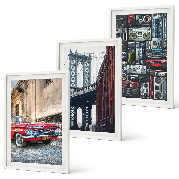 Composizione di quadri vecchio ponte automobilistico di Brooklyn in stile retrò