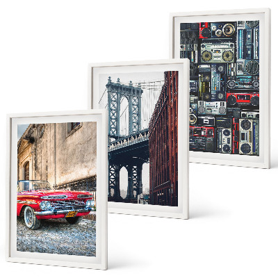Composizione di quadri Vecchio ponte automobilistico di Brooklyn, audio retrò
