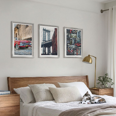 Composizione di quadri Vecchio ponte automobilistico di Brooklyn, audio retrò