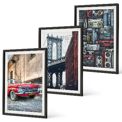Composizione di quadri Vecchio ponte automobilistico di Brooklyn, audio retrò