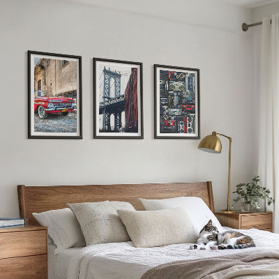 Composizione di quadri Vecchio ponte automobilistico di Brooklyn, audio retrò