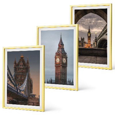 Set di quadri incorniciati Orologio Big Ben del ponte di Londra