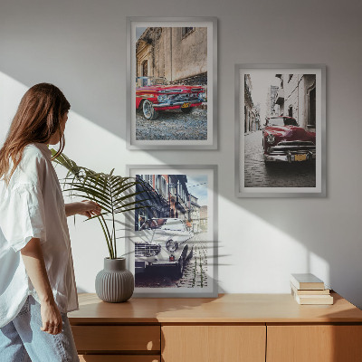 Composizione di quadri Auto d'epoca nelle città