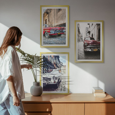 Composizione di quadri Auto d'epoca nelle città
