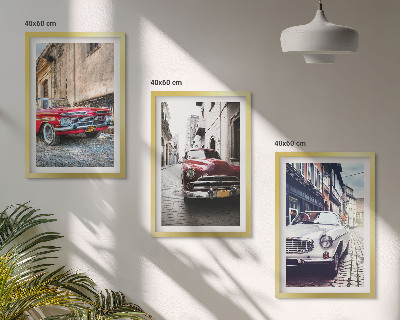 Composizione di quadri Auto d'epoca nelle città