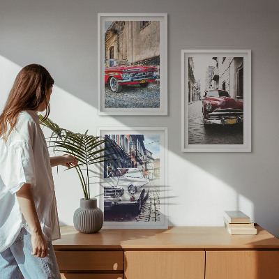 Composizione di quadri Auto d'epoca nelle città