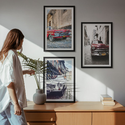 Composizione di quadri Auto d'epoca nelle città