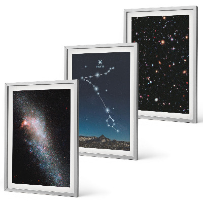Set di quadri incorniciati I paesaggi cosmici della galassia dei Pesci