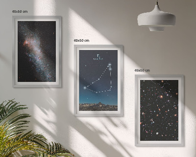 Set di quadri incorniciati costellazione del Capricorno galassia