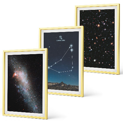 Set di quadri incorniciati costellazione del Capricorno galassia