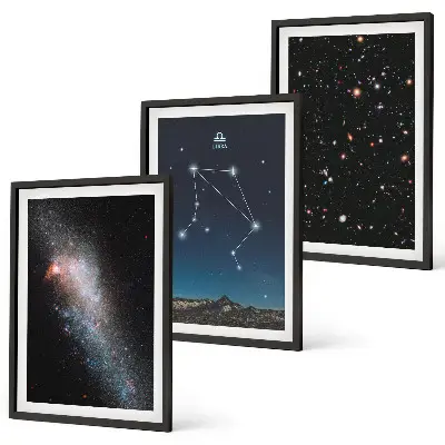 Set di quadri incorniciati con motivo spazio galassia Libra cielo