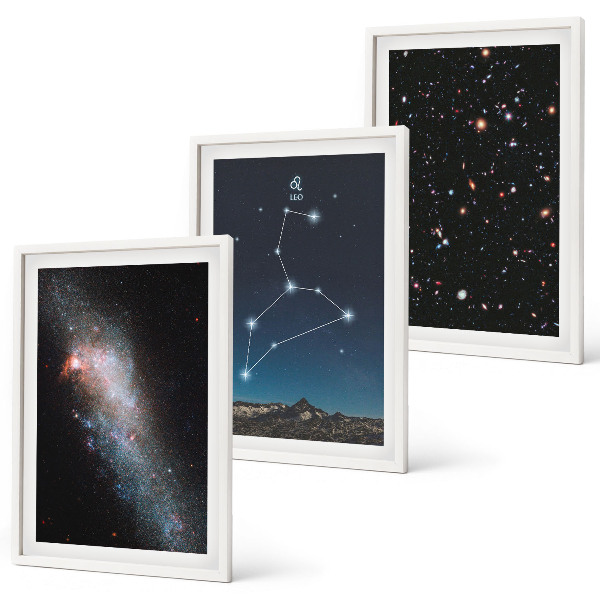 Composizione di quadri costellazione del Leone galassia
