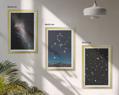 Set di 3 quadri Galassie costellazioni spazio Sagittario