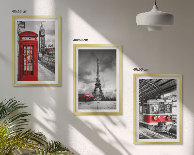 Set di quadri incorniciati Icone dei trasporti di Londra e Parigi