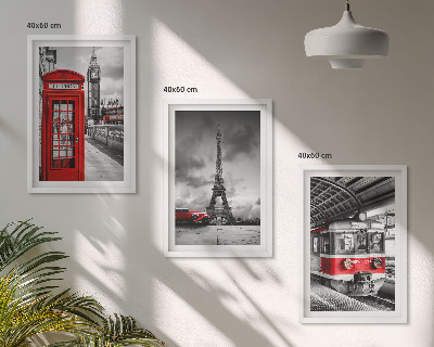 Set di quadri incorniciati Icone dei trasporti di Londra e Parigi