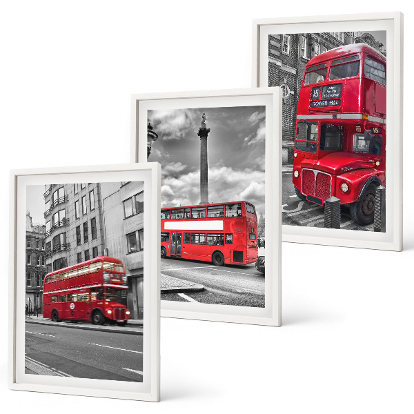 Composizione di quadri Autobus rossi di Londra