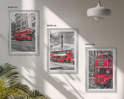 Composizione di quadri Autobus rossi di Londra