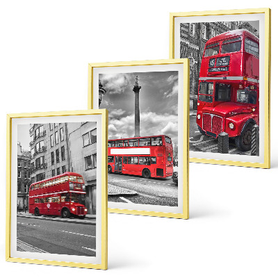 Composizione di quadri Autobus rossi di Londra