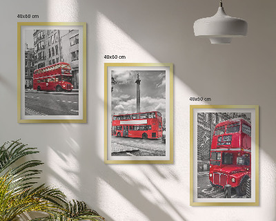 Composizione di quadri Autobus rossi di Londra