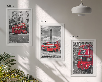 Composizione di quadri Autobus rossi di Londra