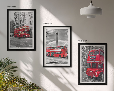 Composizione di quadri Autobus rossi di Londra