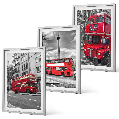 Composizione di quadri Autobus rossi di Londra