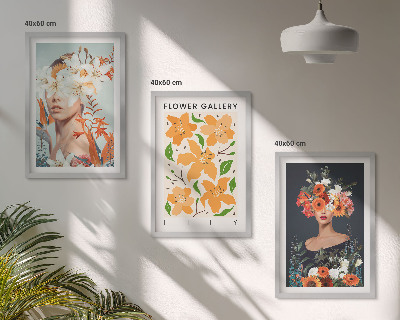 Composizione di quadri Ritratti floreali con bouquet