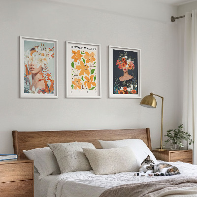 Composizione di quadri Ritratti floreali con bouquet