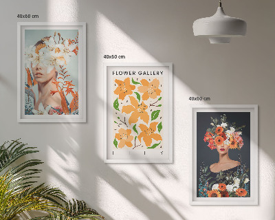 Composizione di quadri Ritratti floreali con bouquet