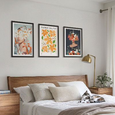 Composizione di quadri Ritratti floreali con bouquet
