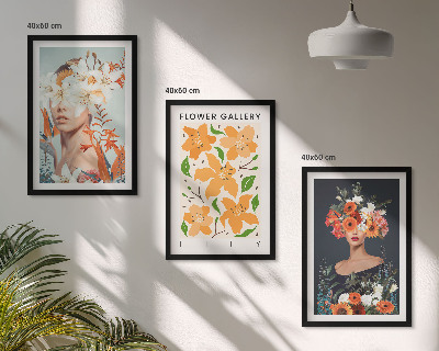 Composizione di quadri Ritratti floreali con bouquet