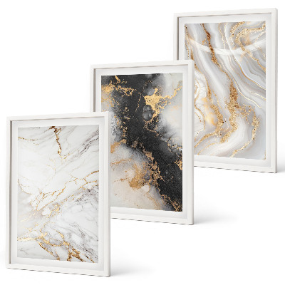 Set di quadri incorniciati Motivi astratti in bianco e nero