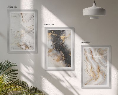 Set di quadri incorniciati Motivi astratti in bianco e nero