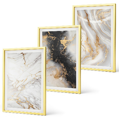 Set di quadri incorniciati Motivi astratti in bianco e nero