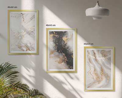 Set di quadri incorniciati Motivi astratti in bianco e nero
