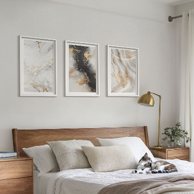 Set di quadri incorniciati Motivi astratti in bianco e nero