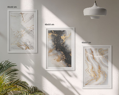 Set di quadri incorniciati Motivi astratti in bianco e nero