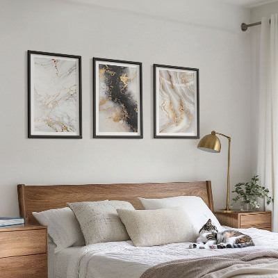 Set di quadri incorniciati Motivi astratti in bianco e nero