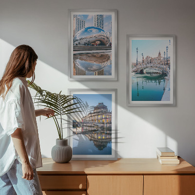 Composizione di quadri Architettura delle città sull'acqua