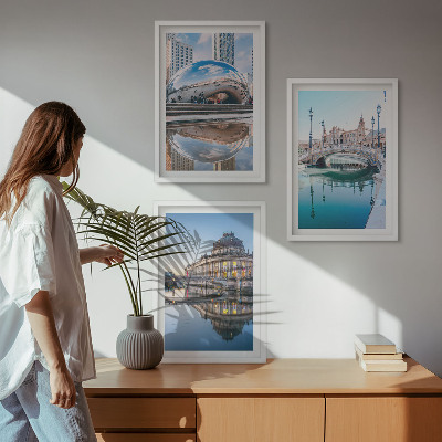 Composizione di quadri Architettura delle città sull'acqua