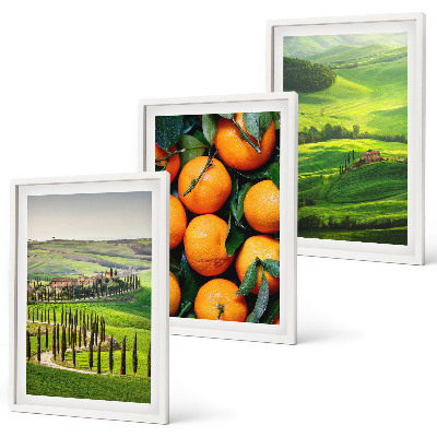 Set di quadri incorniciati Paesaggio rurale italiano con arance
