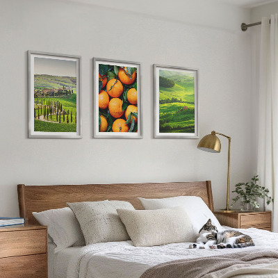 Set di quadri incorniciati Paesaggio rurale italiano con arance