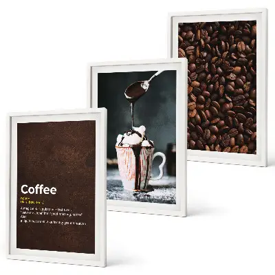 Bevanda al caffè con panna montata set di quadri incorniciati