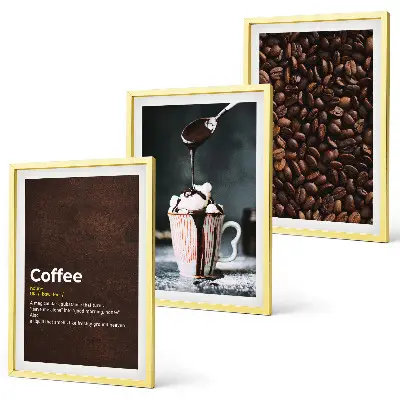 Bevanda al caffè con panna montata set di quadri incorniciati