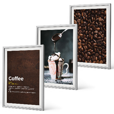 Set di quadri incorniciati Bevanda al caffè con panna montata