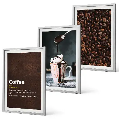 Bevanda al caffè con panna montata set di quadri incorniciati