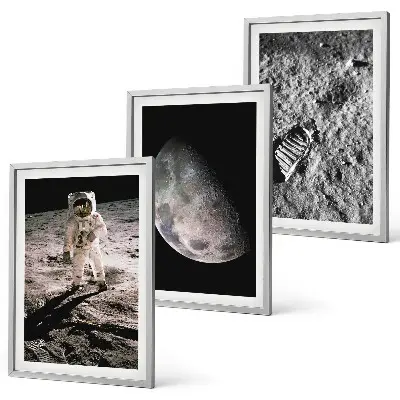 Set di quadri incorniciati con foto della Luna scattata da un astronauta